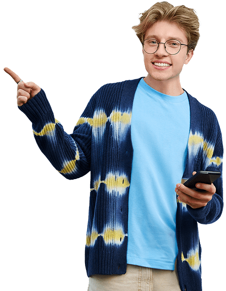 Person pointing